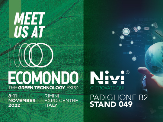 Nivi SpA a SAVE THE DATE! ECOMONDO 2022 - 8/11 novembre Rimini Expo Centre