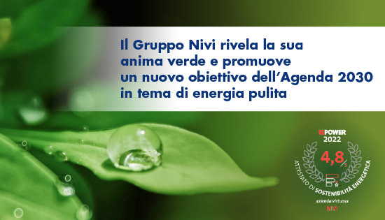 Nivi azienda virtuosa per sostenibilità energetica